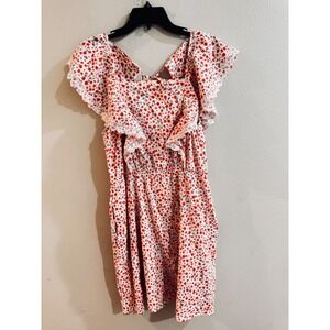 Old Navy Floral Ruffle Cottagecore Country Dress Flutter Sleeve Large Prarie